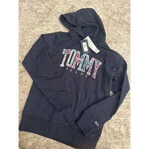 Tommy jeans hoodie Plaid XS‎ NWT